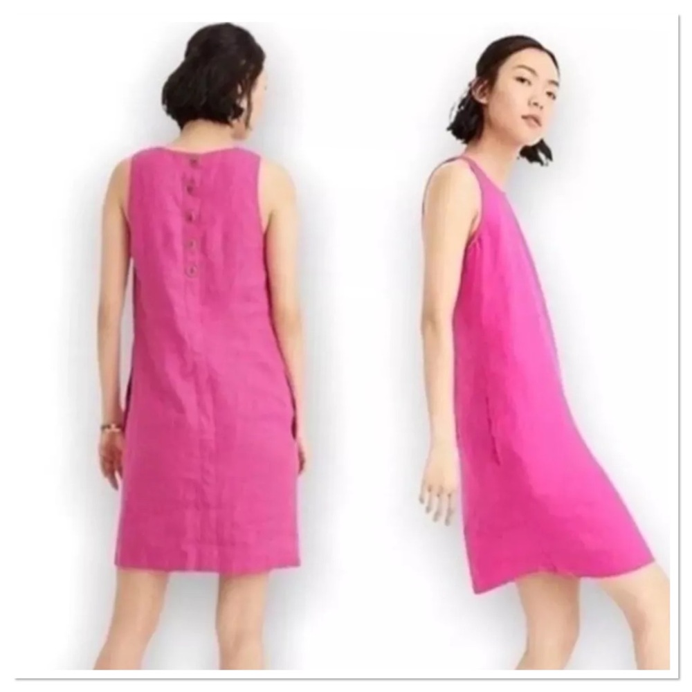 J. Crew Hot Pink Sleeveless Shift Dress